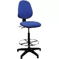 Image of Nautilus Designs Ltd. Medium Back Draughtsman Chair - Twin Lever Blue
