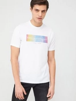 Image of Armani Exchange Reflect Logo T-Shirt White Size L Men