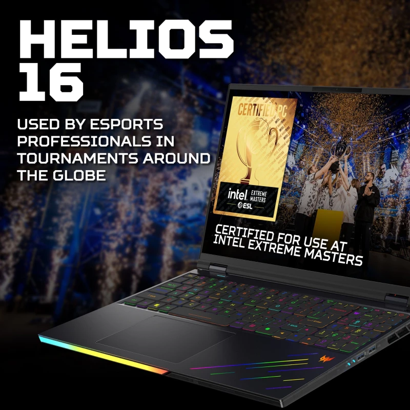 Image of Acer Predator Helios 16 AI - 16'' OLED 240Hz, Intel Ultra 9 275HX, RTX 5090, 1TB Gen5, 64GB RAM, WiFi7 - NH.QW0EK.001