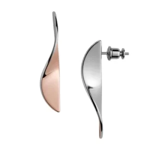 Image of Skagen Kariana Two-Tone Stainless Steel Drop Earrings