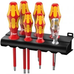 Image of Wera 160 i/7 Rack VDE Screwdriver set 7 Piece Slot, Phillips