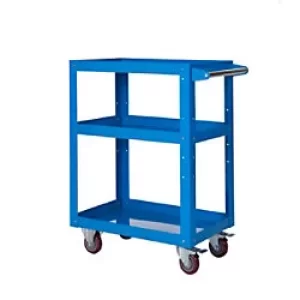 Image of GPC Reversible Tray/Shelf Trolley Blue TI357Y 2 Trays 500 mm x 910 mm x 820 mm (DxHxW)