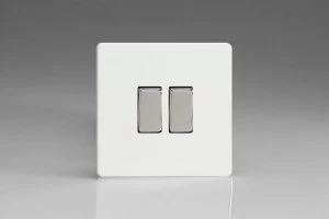 Image of Varilight 2-Gang 10A 1- or 2-Way Rocker Switch - XDQ2S