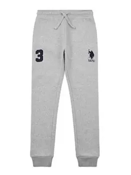 Image of U.S. Polo Assn. Boys Player 3 Joggers - Vintage Grey Marl, Vintage Grey Marl, Size 8-9 Years