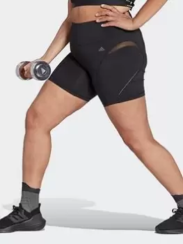 Image of adidas Tlrd Hiit 45 Seconds Training Short Tight (plus Size), Black, Size 2X, Women