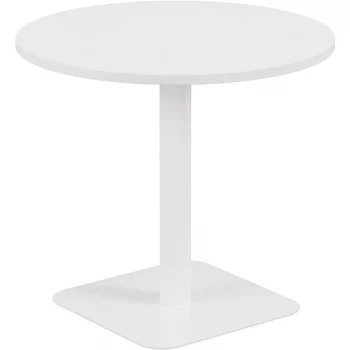 Image of 800MM Circular Mid Contract Table - White/White