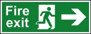 Image of Fire Exit Run.Man ArrwRht S/A S.RigidPVC