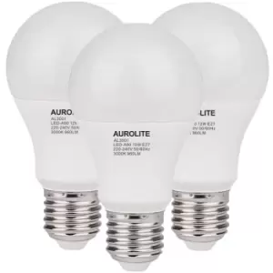 Image of Harper Living 12 Watts A60 E27 LED Bulb Opal Warm White Non-Dimmable, Pack of 3