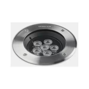 Image of Leds-c4 - Gea - Outdoor LED Recessed Ground Uplight Stainless Steel Polished 8.5cm 240lm 29deg. 3000K IP67