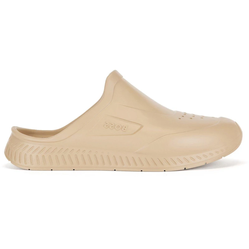 Image of Boss Kids Titanium Water Resistant Pool Sliders Open Beige male 3.5 (36)