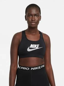 Image of Nike Medium Control Swoosh Bra - Black Size M Women