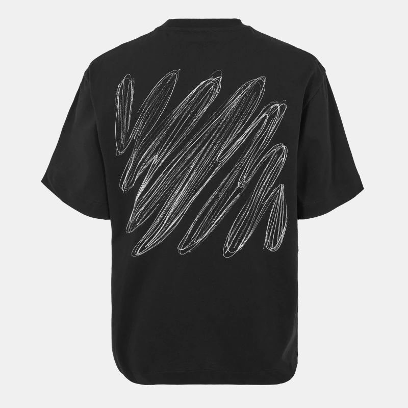 Image of Off White Mens Diags Skate T-Shirt Black-White male XS