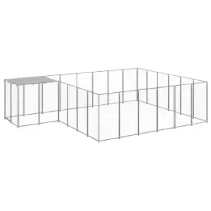 Image of Vidaxl Dog Kennel Silver 12.1 M Steel