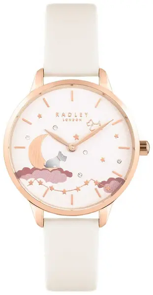 Image of Radley RY21484 Womens White Dial Rose Gold White Watch