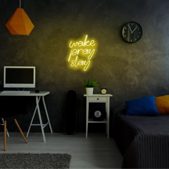 Image of Wake Pray Slay - Yellow Yellow Wall Lamp