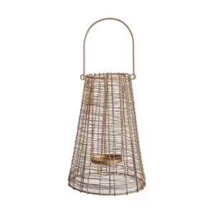 Image of Crossland Grove Barton Lantern Small Gold 215x215x305Mm