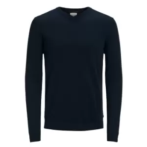 Image of Cotton Fine Knit V-Neck Jumper