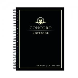 Image of Concord Jotta Notebook 140 Page A4 Black Pack of 3 8956-CON