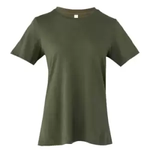 Image of Bella + Canvas Womens/Ladies Relaxed Jersey T-Shirt (L) (Military Green)
