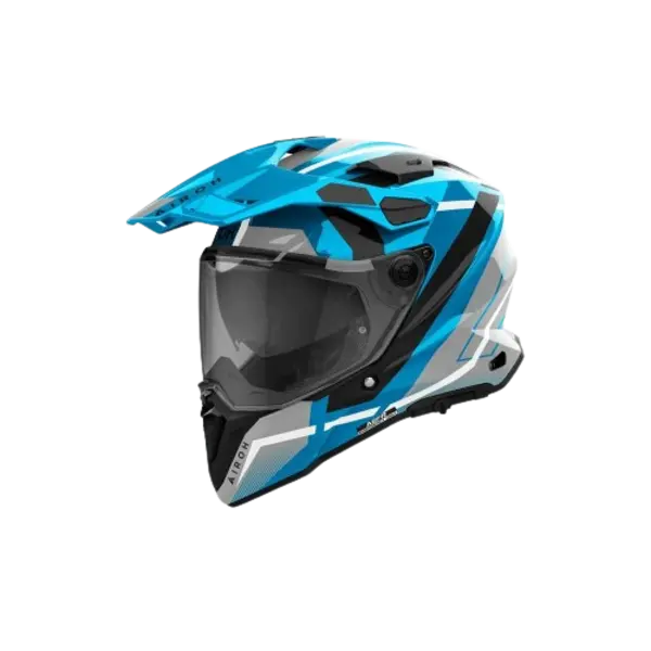 Image of Airoh Commander 2 Mavick Cerulean Blue Adventure Helmet Size M