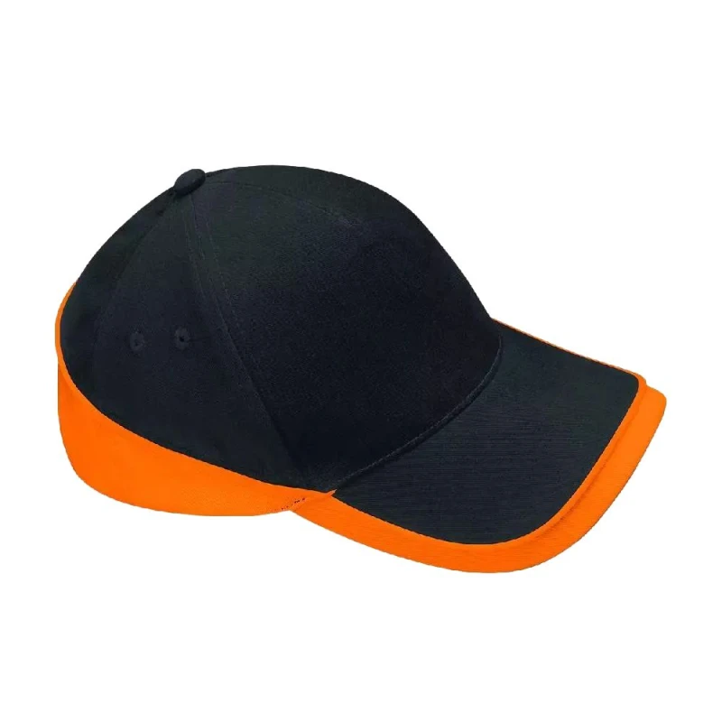 Image of Beechfield Beechfield Men Teamwear Competition Cap in True Black True Black One Size Male 5063425297573