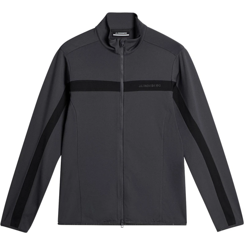 Image of J Lindeberg Golf Mens Jarvis Mid Layer Pullover Asphalt male Small