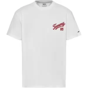 Image of Tommy Jeans Tjm Clsc College 85 Logo Tee - White