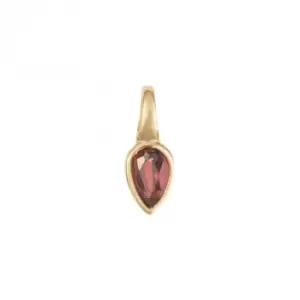 Image of Gold Plated Birthstone January Garnet Pendant P5214