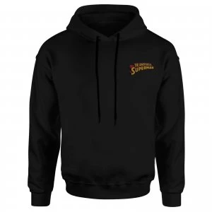 Image of DC Superman Embroidered Unisex Hoodie - Black - M