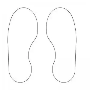 Image of White Footprints Floor Graphic adheres to most smooth clean flat