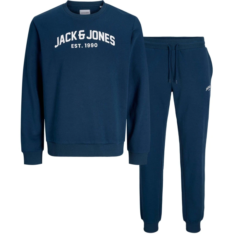 Image of Jack and Jones Arch Crew Sweat Tracksuit Co-ord Set Mens Titan male S