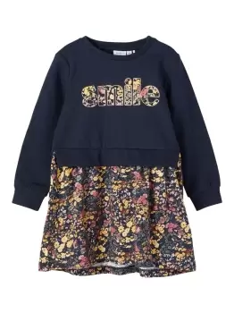 Image of NAME IT Cotton Dress Women Blue