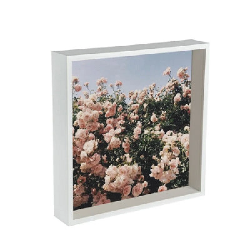 Image of Nicola Spring 3D Deep Box Photo Frame - 12 X 12" - White