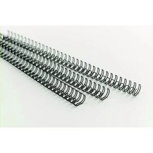 Image of Original Acco GBC A4 12mm 21 Loop Wires US Pitch Black Pack of 100