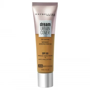 Image of Maybelline Dream Urban Cover SPF50 Foundation 121ml (Various Shades) - 5 356 Warm Coconut