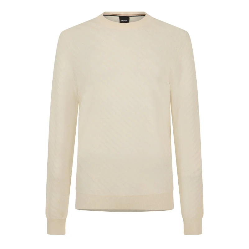 Image of Boss Mens Knitted Top White male M