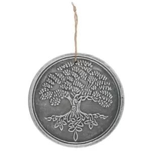 Image of Terracotta Silver Tree of Life Plaque by Lisa Parker