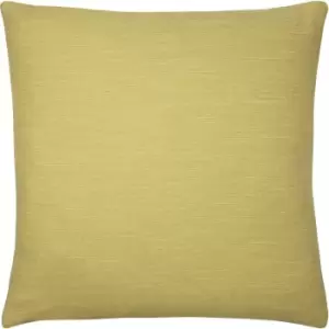 Image of Dalton Slubbed Cushion Yellow, Yellow / 43 x 43cm / Polyester Filled