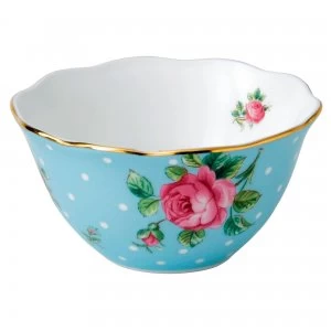 Image of Royal Albert Polka blue bowl 11cm4.5" Blue