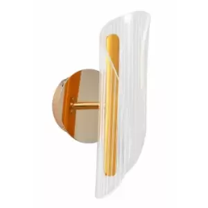 Image of Helam Lighting - Helam Malaga Integrated LED Wall Lamp Gold 12cm