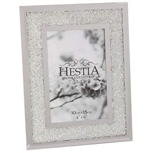 Image of 4" x 6" - HESTIA? Mirrored Photo Frame with Crystal Inlay