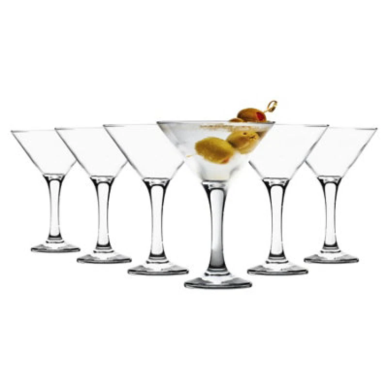 Image of LAV Misket Martini Glasses - 175ml - Clear - Pack of 6 Clear unisex