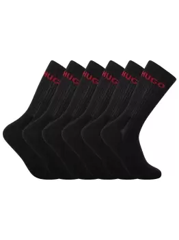 Image of 6 Pack Rib Logo Socks