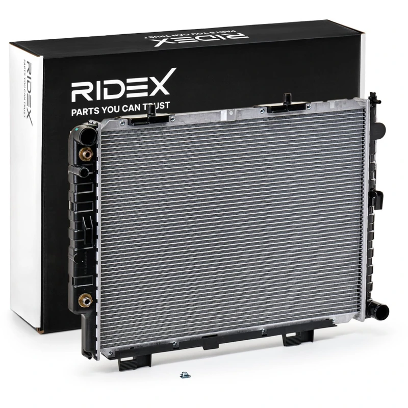 Image of NRF 58100 Engine radiator EASY FIT Brazed cooling fins, Aluminium, with mounting parts Aluminium Radiator,engine cooling (470)