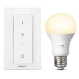 Image of Philips Hue Smart WiFi Dimmable White E27 60W Bluetooth Light Bulb Dimmer Kit