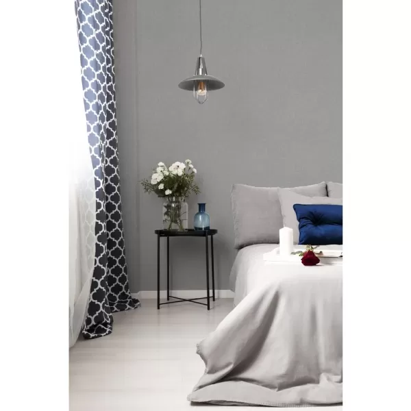 Image of Superfresco Easy - Superfresco Mid Grey Linen Glitter Plain Wallpaper - Grey