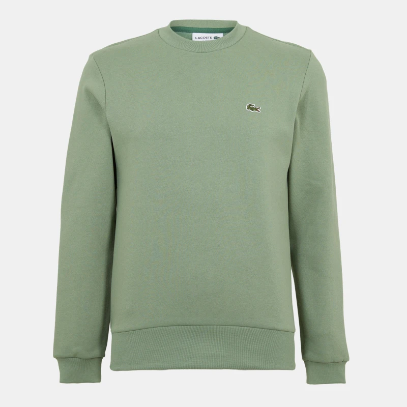 Image of Lacoste Mens Basic Crew-Neck Sweatshirt Thyme S86 male S