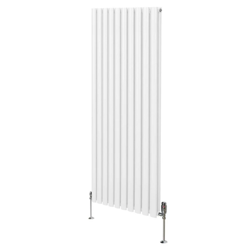 Image of MONSTER-SHOP Oval Column Radiator 1600mm x 600mm & trv Chrome Valves Modern 5055986194408