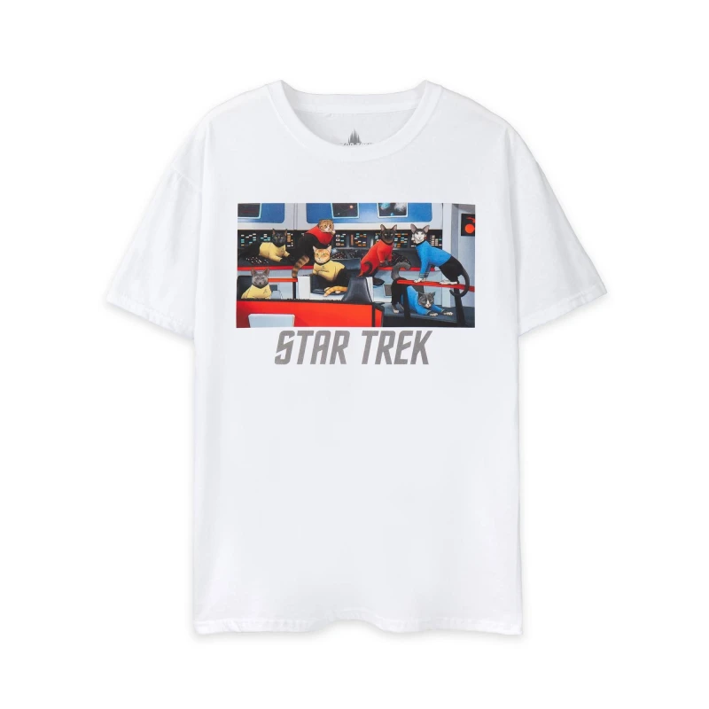Image of Star Trek Short Sleeved T-Shirt White male