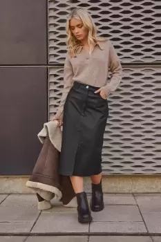 Image of Petite Open Collar Jumper